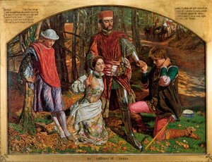 Valentine pelastaa Sylvian Proteuksesta, 1851. tekijältä William Holman Hunt