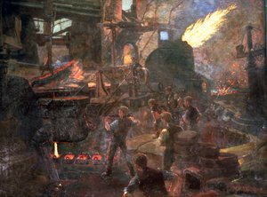 "Englannin rikkaus: Bessemerin teräksen valmistusprosessi", 1895