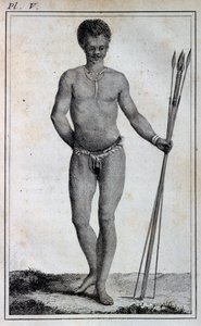 Khoikhoi-mies (Hottentot), matkasta Le Vaillantista Afrikan sisäosiin Hyväntoivon niemen kautta, vuosina 1783