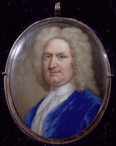 Yrjö Frédéric Händelin (1685-1759) miniatyyri (emali kuparille)