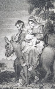 Lento Egyptiin, pastori J. Milnerin teoksesta Siunatun Herramme ja Vapahtajamme Jeesuksen Kristuksen historia ja elämä, julkaisija B. Crosby, 1808