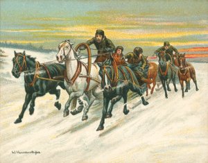Historialliset ja modernit kilpailut, Venäjän rekikilpailut (chromolitho)