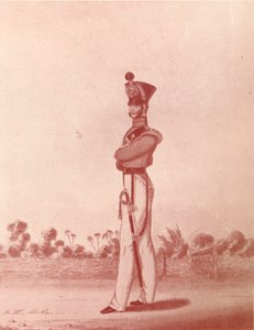 Madrasin armeijan kevyen jalkaväen upseerit, c1837-1843, 1909 tekijältä William Hunsley