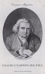 Erasmus Darwin, englantilainen lääkäri, luonnonfilosofi, runoilija ja orjakaupan (kaiverrus) lakkauttamista puolustava tekijältä William III (after) Bromley