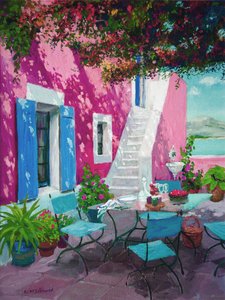 Hot pink terassi (öljy laivalla) tekijältä William Ireland