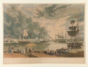 Nova Orleans, presa des del costat oposat a poca distància per sobre del centre o Picayune Ferryfinnish tekijältä William James Bennett