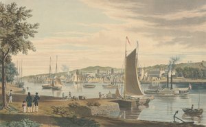 Troy: Otettu Hudsonin länsirannalta Yhdysvaltain arsenaalin edestä, pubi 1838. tekijältä William James Bennett