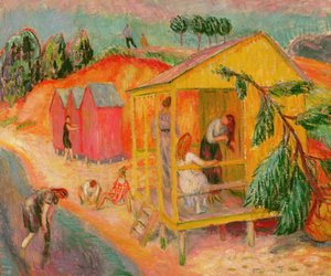 Kylpyhuoneet (öljy kankaalle) tekijältä William James Glackens