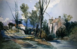 Staffordshiren tehdas (akvarelli paperille) tekijältä William James Muller