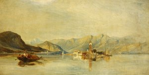 Lago Maggiore ja Isola Bella (öljy kankaalle) tekijältä William James Muller