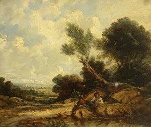 Maisema hahmoilla tekijältä William James Muller