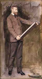 Norman Garstinin (1847-1926) muotokuva n. 1882 (akvarelli paperille)
