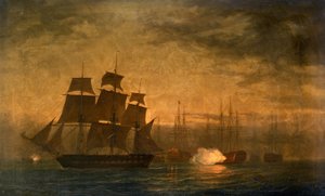 HMS "Clyde" pakenee Nore-kapinasta Sheernessin edustalla Englannissa 30. toukokuuta 1797.