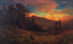Syksyinen auringonlasku Venäjänjoella
