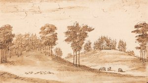 Suunnittelu paviljonkiin Deer Parkissa tekijältä William Kent