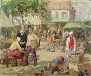 Breton Market (öljy kankaalle)
