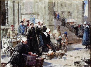 Butter Market, Concarneau, n. 1939 (öljy kankaalle)