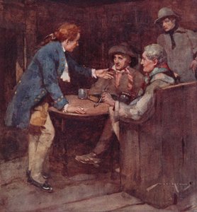 Kuvitus Oliver Goldsmithin teoksesta The Deserted Village (värilitho) tekijältä William Lee Hankey