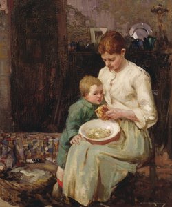Aterian valmistus (öljy kankaalle) tekijältä William Lee Hankey