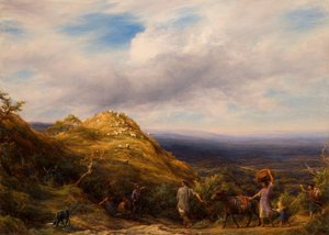 Metsäinen laakso ja kukkula, 1865.