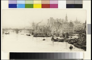 London Bridge, Cannon Street ja Billingsgate. tekijältä William Lionel Wyllie