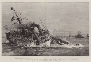 HMS Victorian menetys, lippulaiva, joka upposi HMS Camperdownin törmäyksen jälkeen