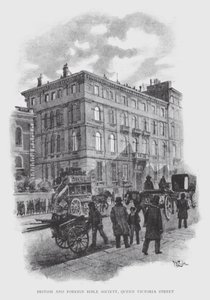 British and Foreign Bible Society, Queen Victoria Street (litho) tekijältä William Luker