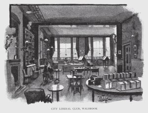 City Liberal Club, Walbrook (litho) tekijältä William Luker