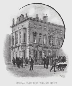 Gresham Club, King William Street (litho) tekijältä William Luker