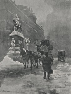 Holborn Circus - A Winters Morning, 1891 tekijältä William Luker