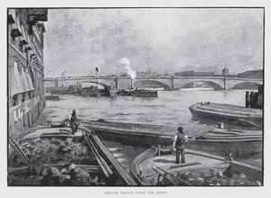 London Bridge for the River (litho) tekijältä William Luker