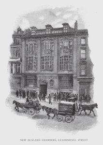 New Zealand Chambers, Leadenhall Street (litho) tekijältä William Luker