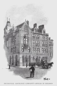 Prudential Assurance Companyn toimistot Holbornissa (litho) tekijältä William Luker