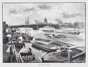 Southwark Bridge (litho) tekijältä William Luker
