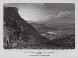 Otleyn kaupunki ja Valley of the Wharfe, Yorkshire (kaiverrus)