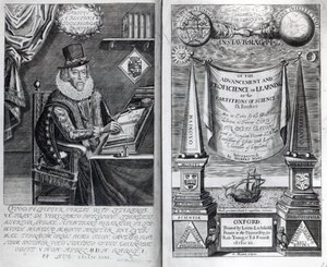 Etukappale ja nimilehti Francis Baconin Instauratio Magnasta, 1640