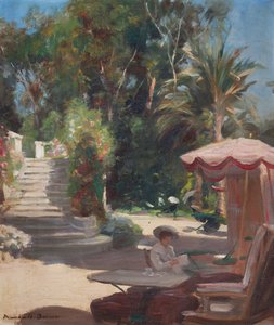 Hotel Garden, Grasse-en-Vence, Signeerattu alhaalla Marshall Brown (öljy kankaalle)