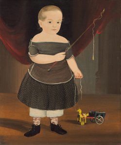 Poika leluhevosen ja vaunun kanssa, n. 1845.