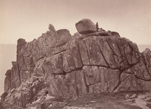 Logan Rock, Cornwallin etelärannikko, 1860-luku (kuva) tekijältä William May