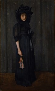 Taiteilijan tytär äitinsä puvussa (Nuori tyttö mustissa) tekijältä William Merritt Chase