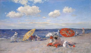 At the Seaside, n. 1892 (öljy kankaalle) tekijältä William Merritt Chase