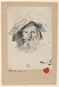 Parrakkaan miehen pää tekijältä William Merritt Chase