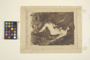 Istuva alaston (monotyyppi) tekijältä William Merritt Chase