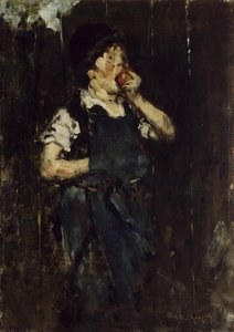 Oppipoika (Poika omenan kanssa) tekijältä William Merritt Chase