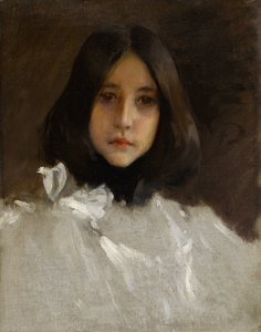 Taiteilijan tytär Alice, n. 1899 (öljy kankaalle) tekijältä William Merritt Chase