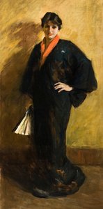 Sininen kimono tekijältä William Merritt Chase