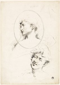 Kaksi naispäätä tekijältä William Merritt Chase