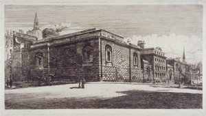 Näkymä Newgaten vankilaan, Old Baileyssä, Newgate Streetiltä, Lontoon kaupungista, 1900