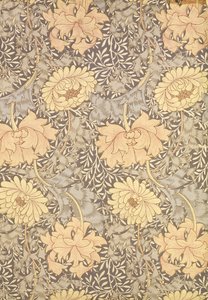 "Crysanthemum" tapettisuunnittelu, 1876 tekijältä William Morris