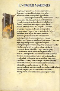 Helen piiloutumassa Vestan temppelissä, sivu 50 Vergiliusin "Aeneisista" tekijältä William Morris